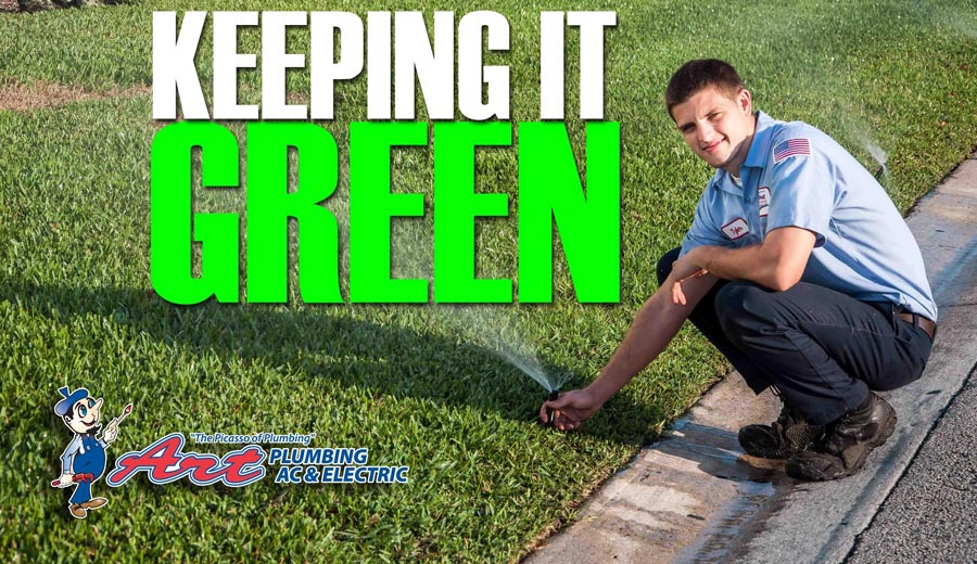 keeping lawns green - irrigation