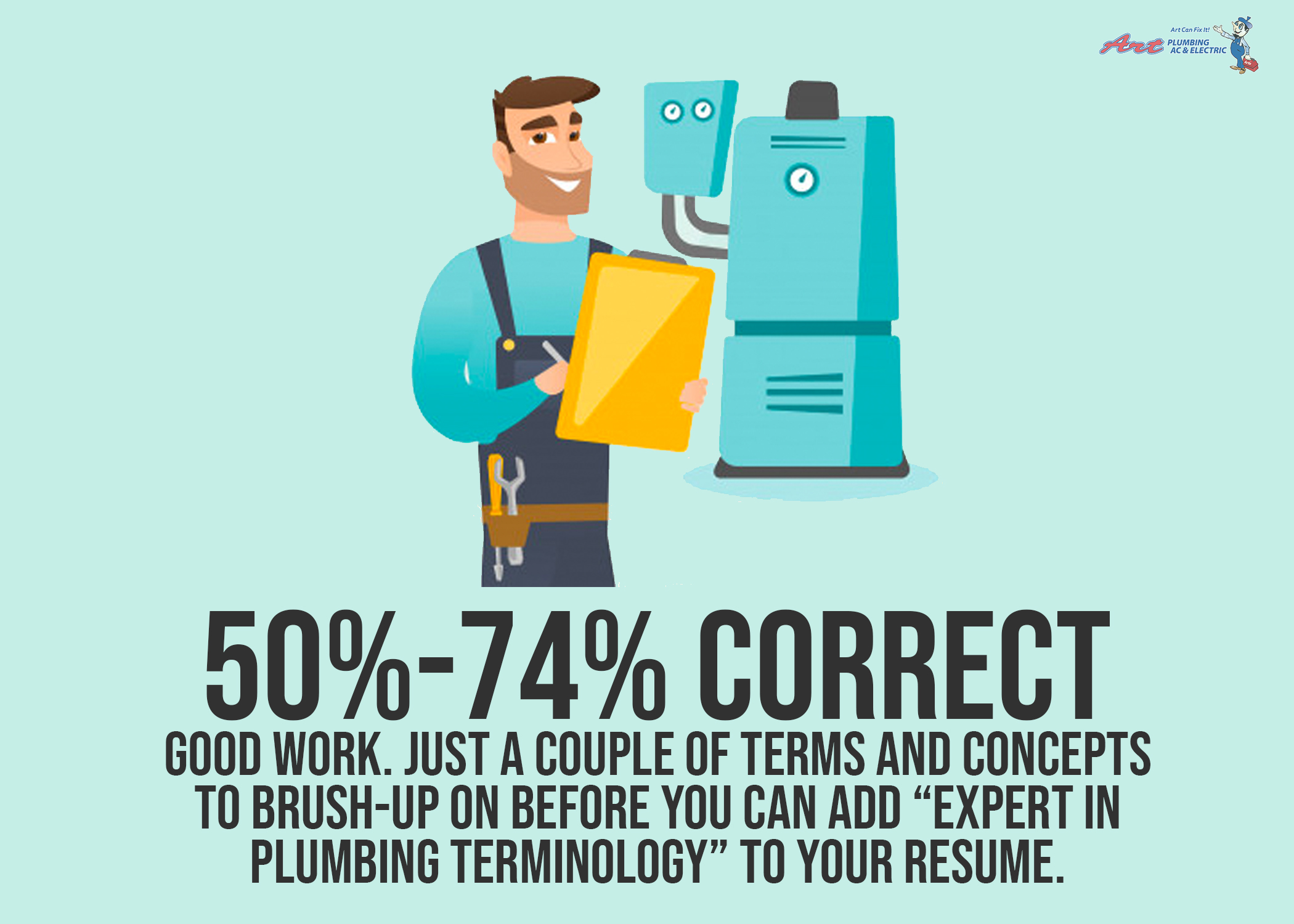 Plumbing Quiz Results: 50-74% Correct