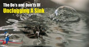 unclogging a sink